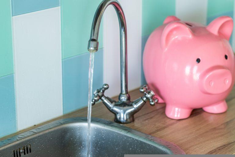 Water,Price,Increase,,Economic,Concept.,Water,Flowing,From,A,Tap
